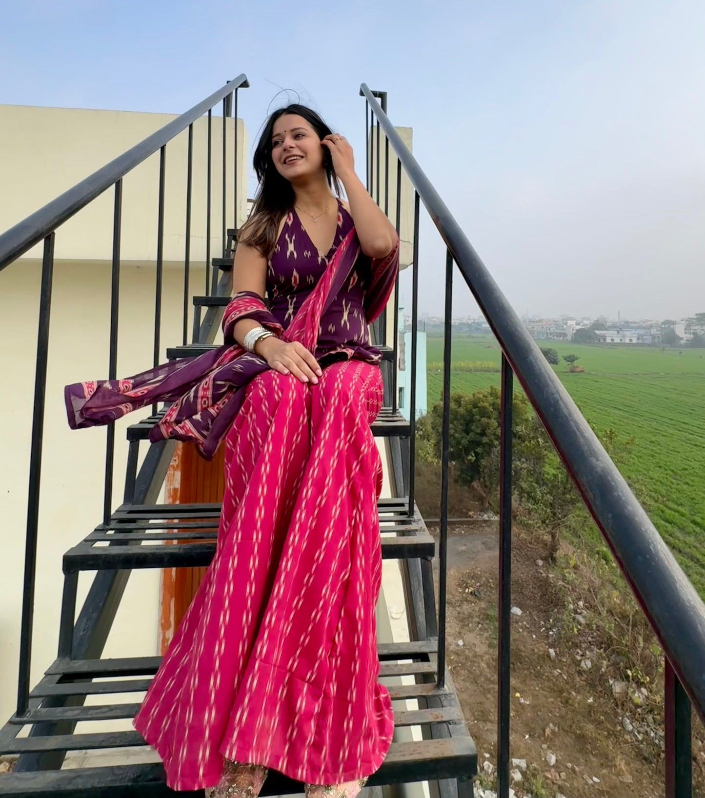 Jhilmil Halter Neck Set