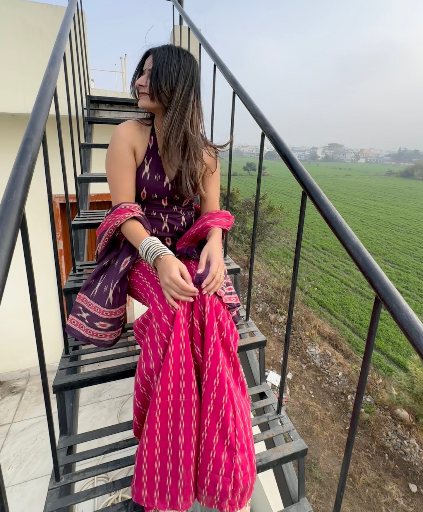 Jhilmil Halter Neck Set