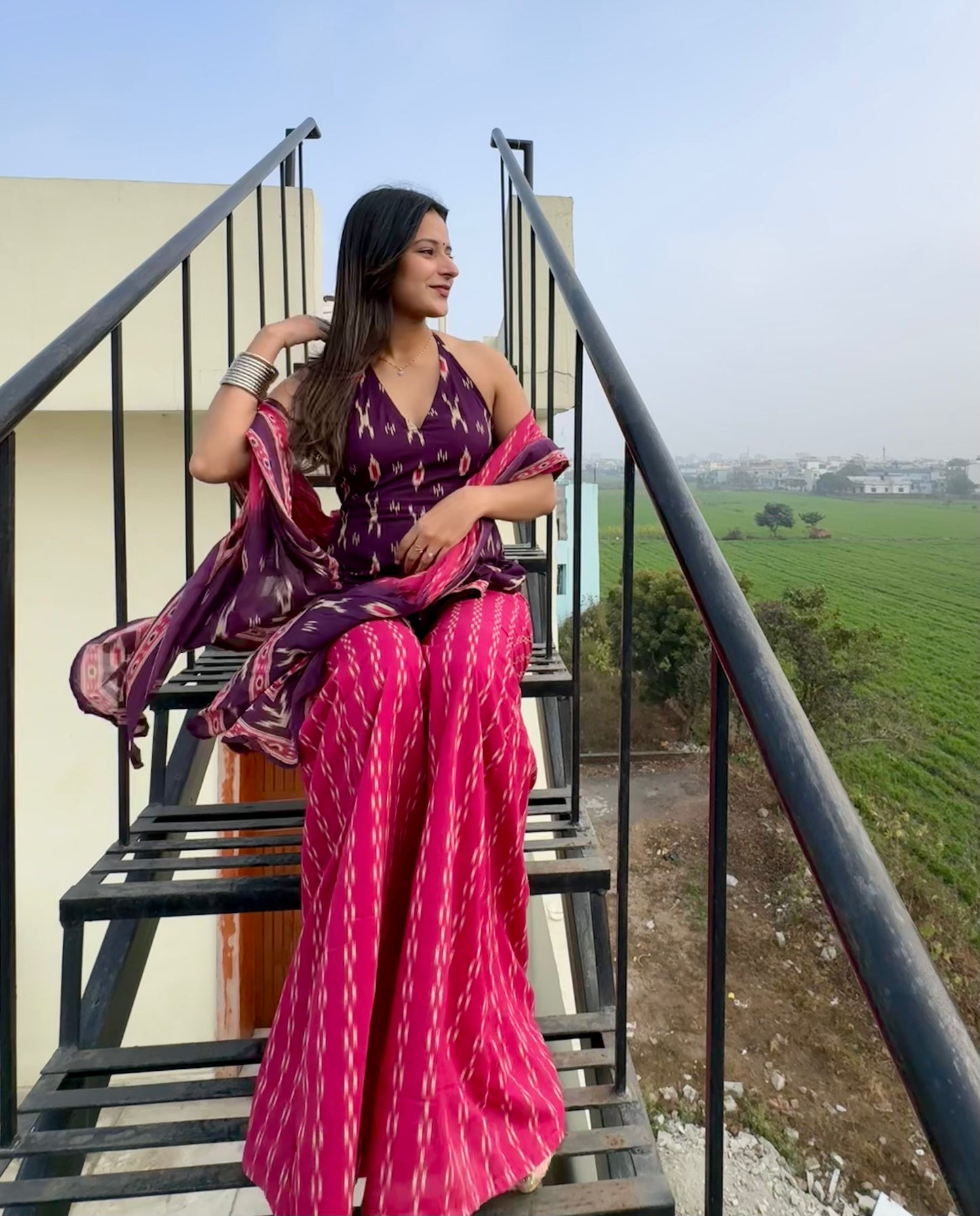 Jhilmil Halter Neck Set