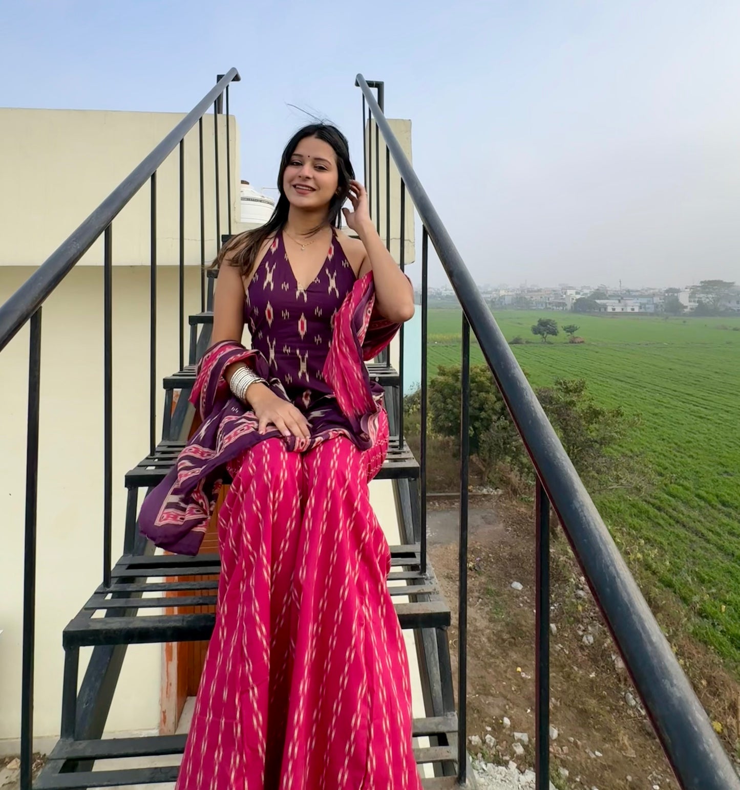 Jhilmil Halter Neck Set