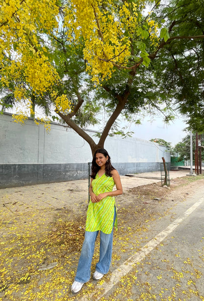 Mirchi Halter Neck Backless Kurti