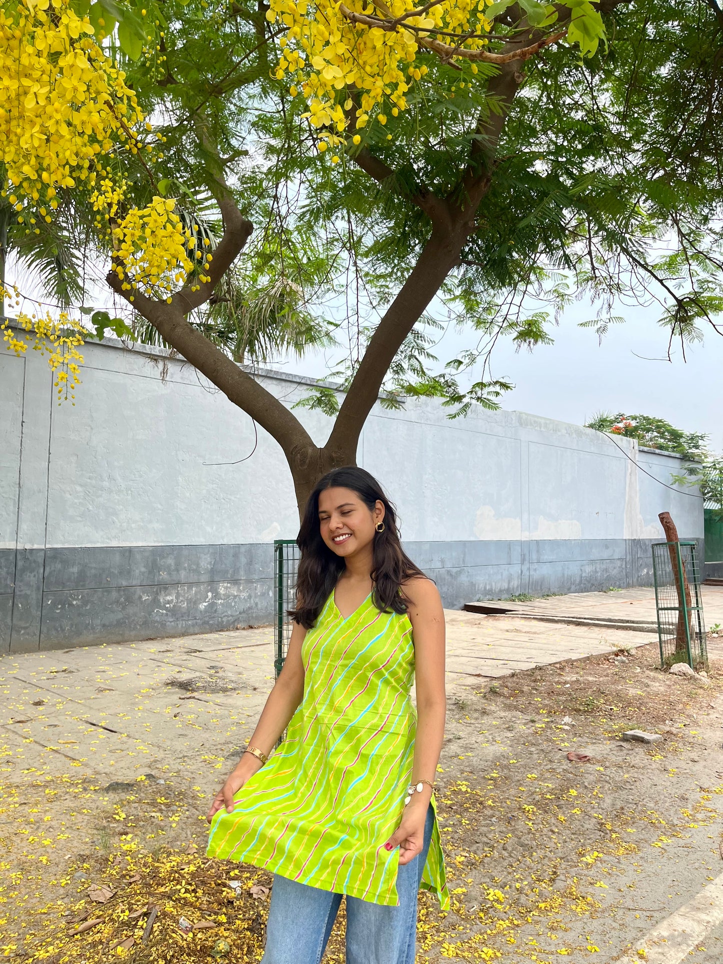 Mirchi Halter Neck Backless Kurti