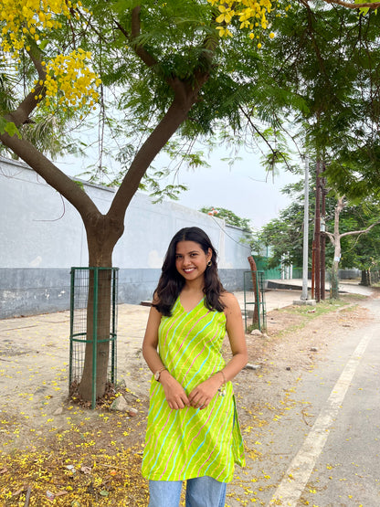 Mirchi Halter Neck Backless Kurti