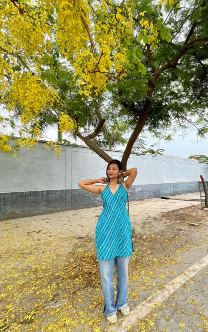 Misthi Halter Neck Backless Kurti