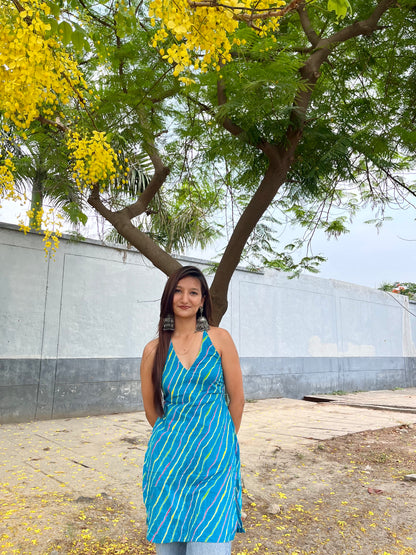 Misthi Halter Neck Backless Kurti