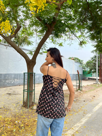 Strappy Backless in Black