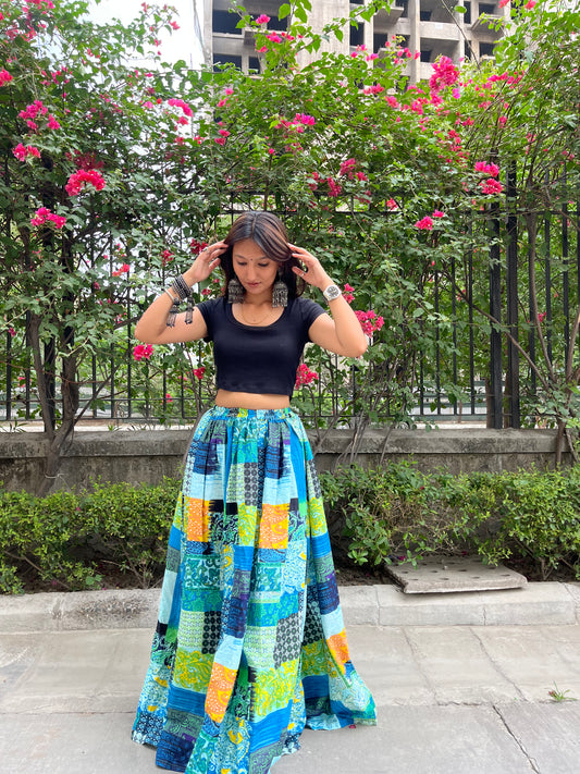 Sky Long Skirt
