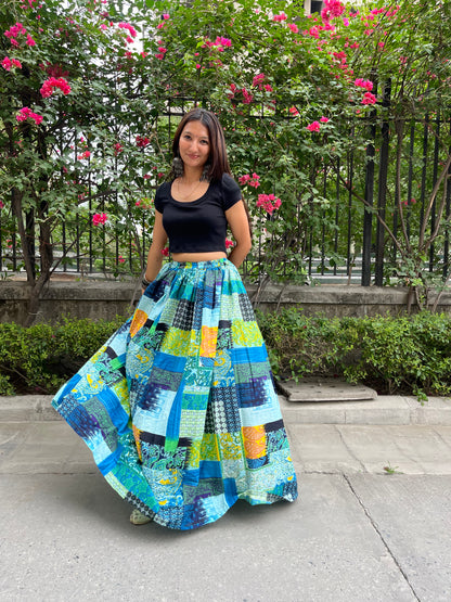 Sky Long Skirt