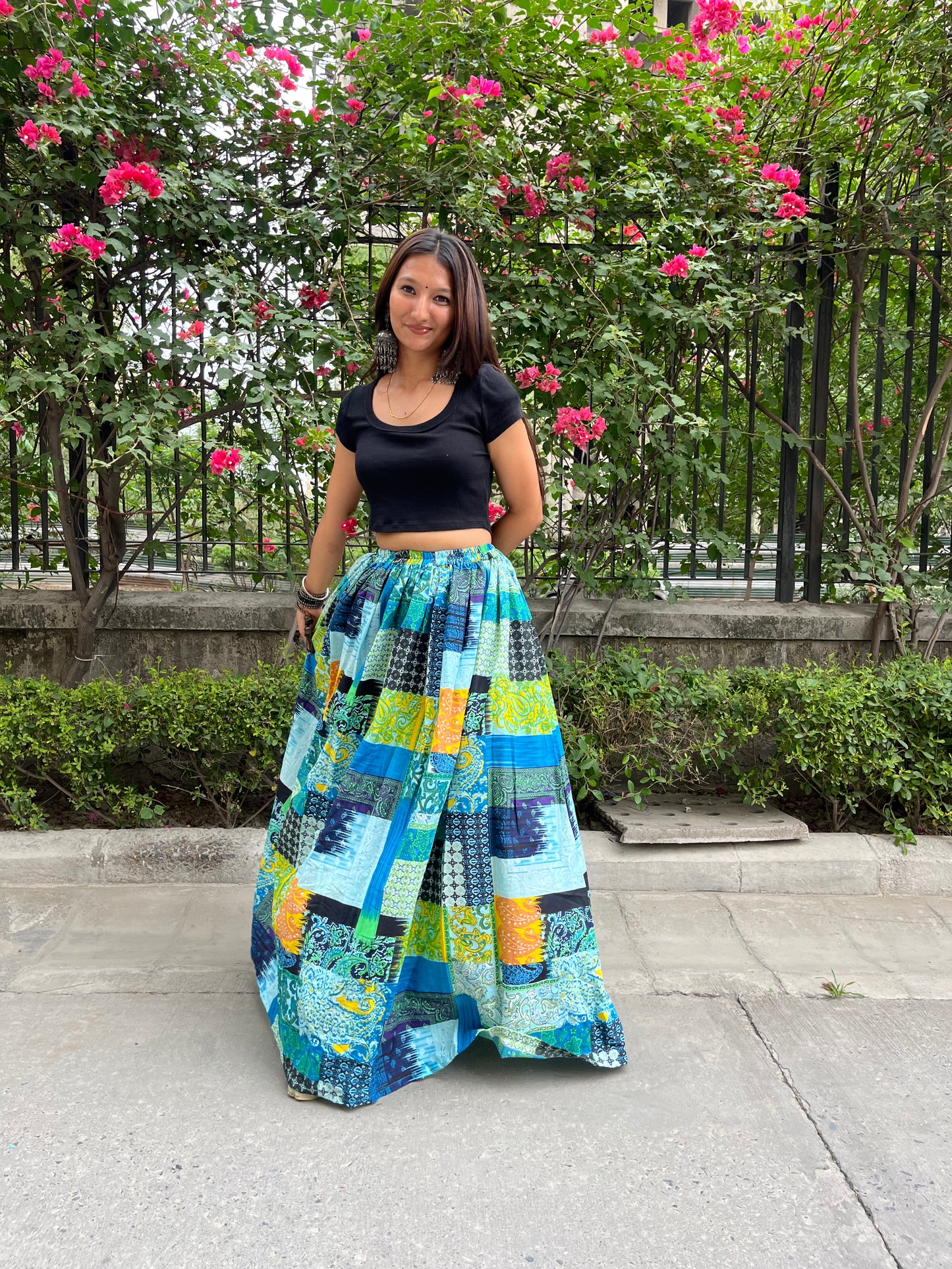 Sky Long Skirt