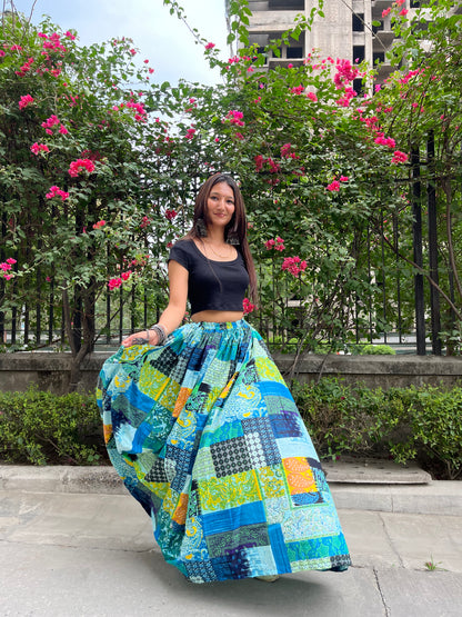 Sky Long Skirt