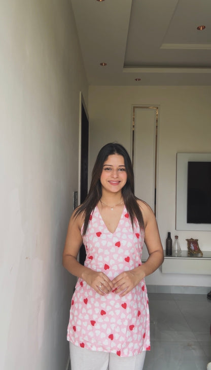 Dilruba Halter Neck Short Kurti