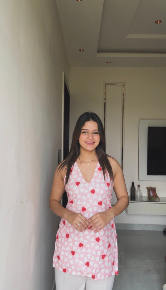 Dilruba Halter Neck Short Kurti