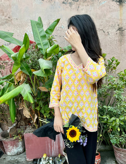 Lemony Short Kurti