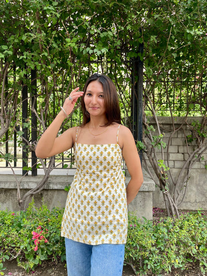 Daisy Noodle Strap Straight Kurti