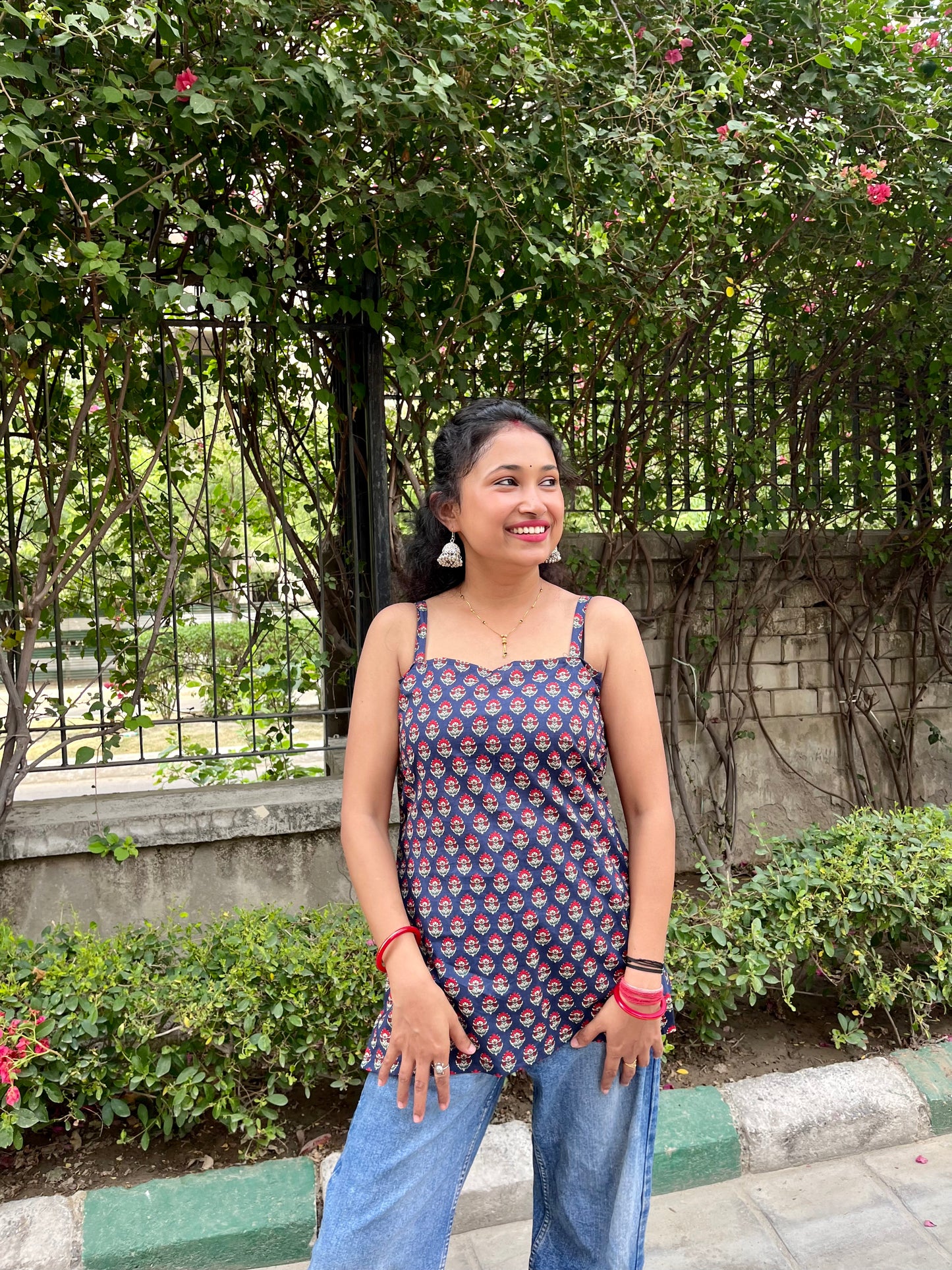 Dahlia Strappy Backless Kurti