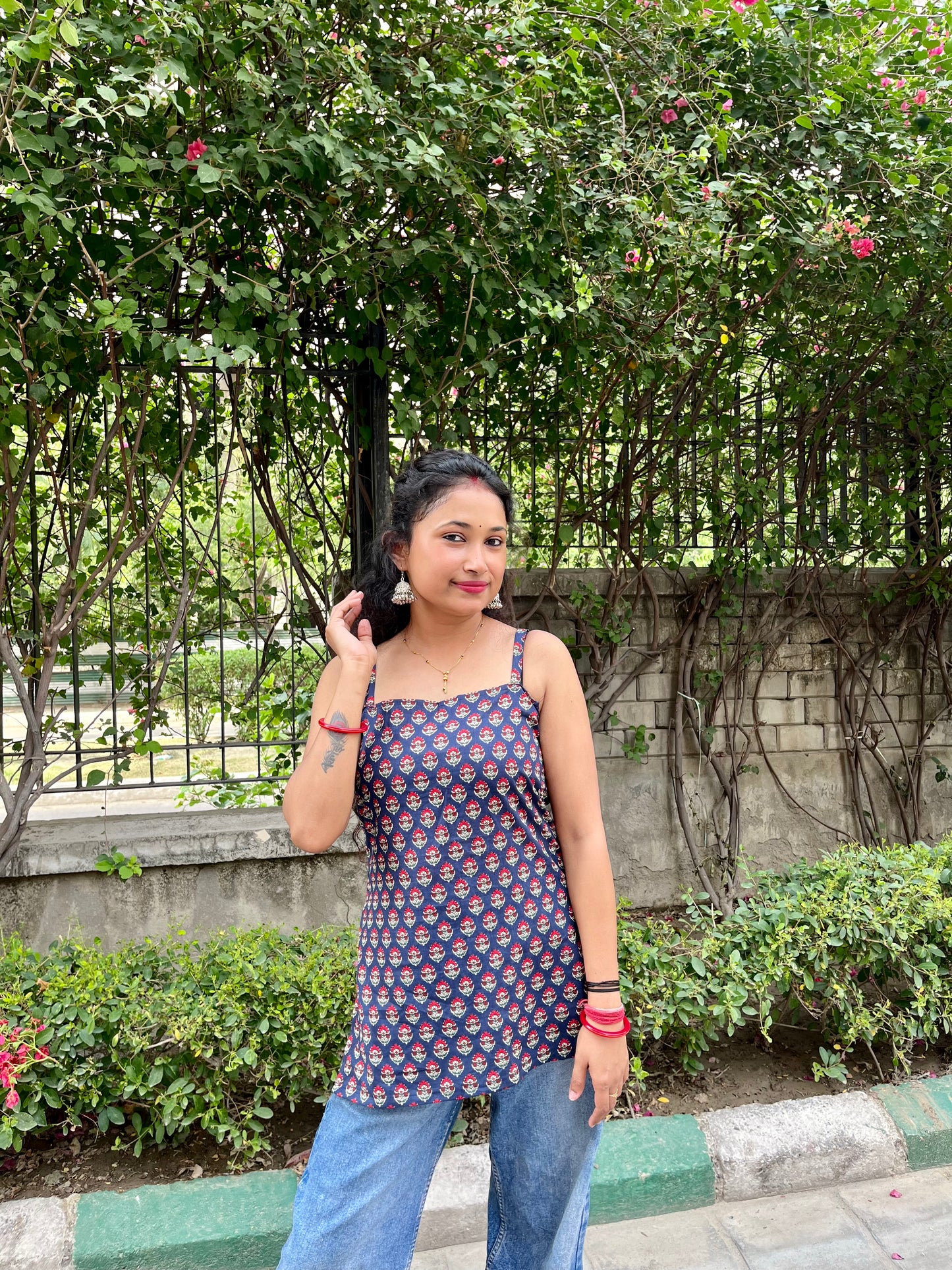 Dahlia Strappy Backless Kurti