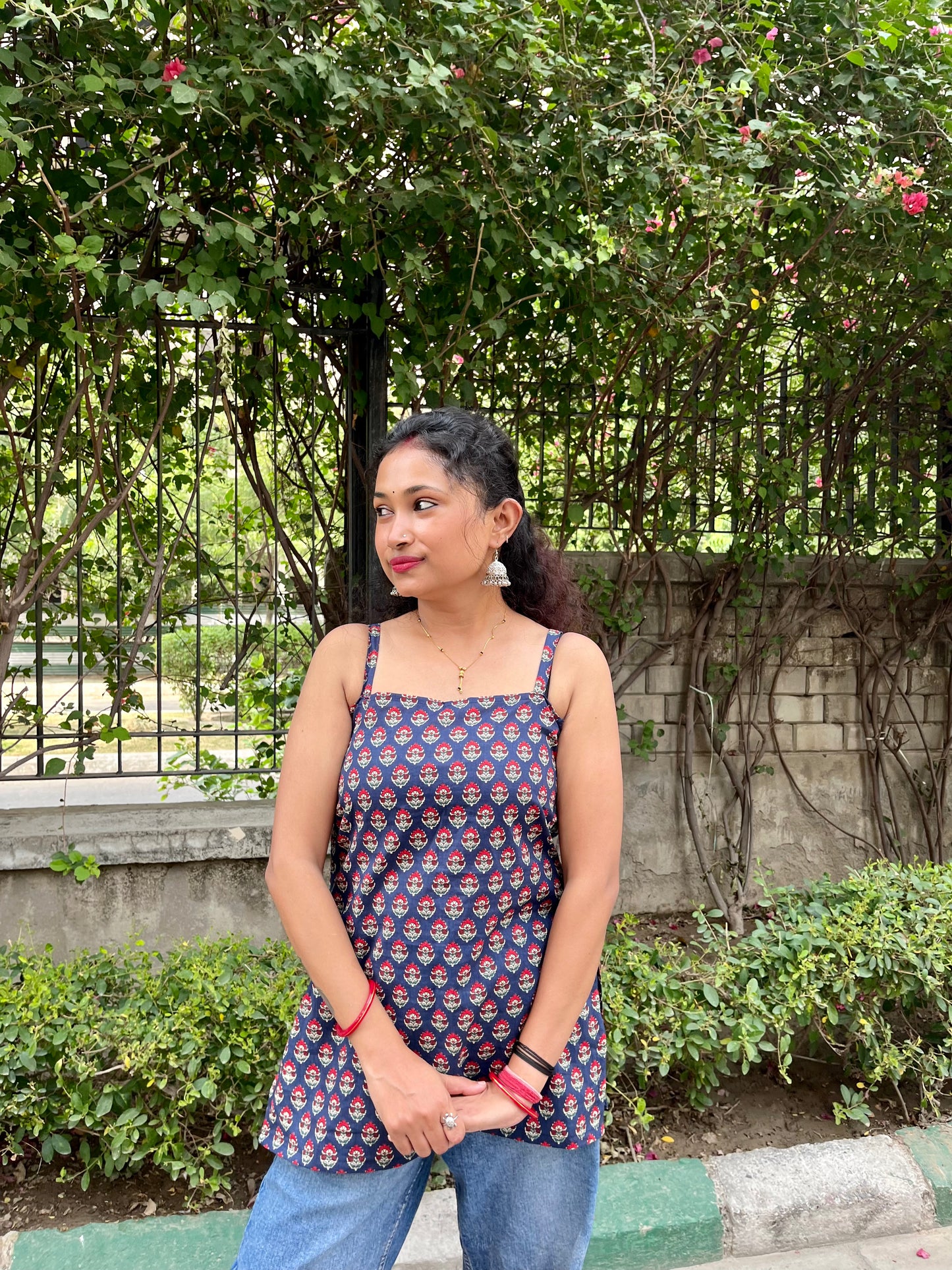 Dahlia Strappy Backless Kurti