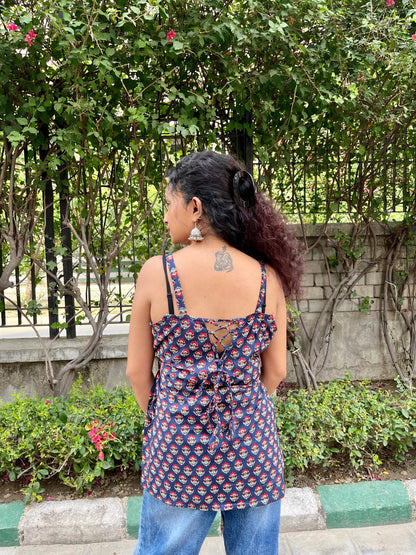 Dahlia Strappy Backless Kurti