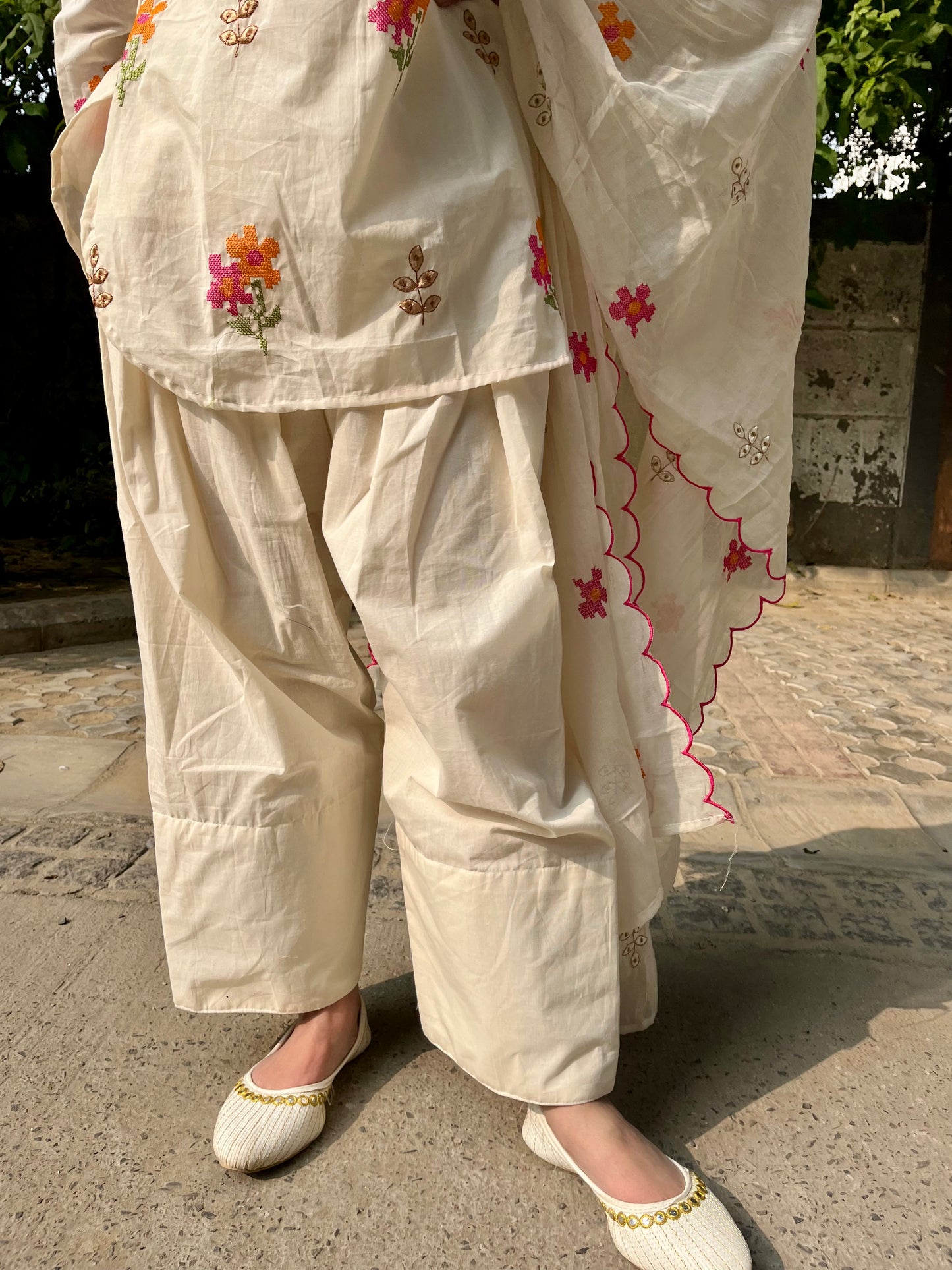 Patola Embroidery Farshi Salwar Set