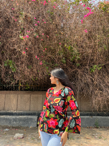 Night Tulip Straight Short Kurti