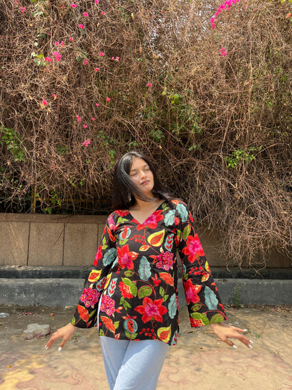 Night Tulip Straight Short Kurti