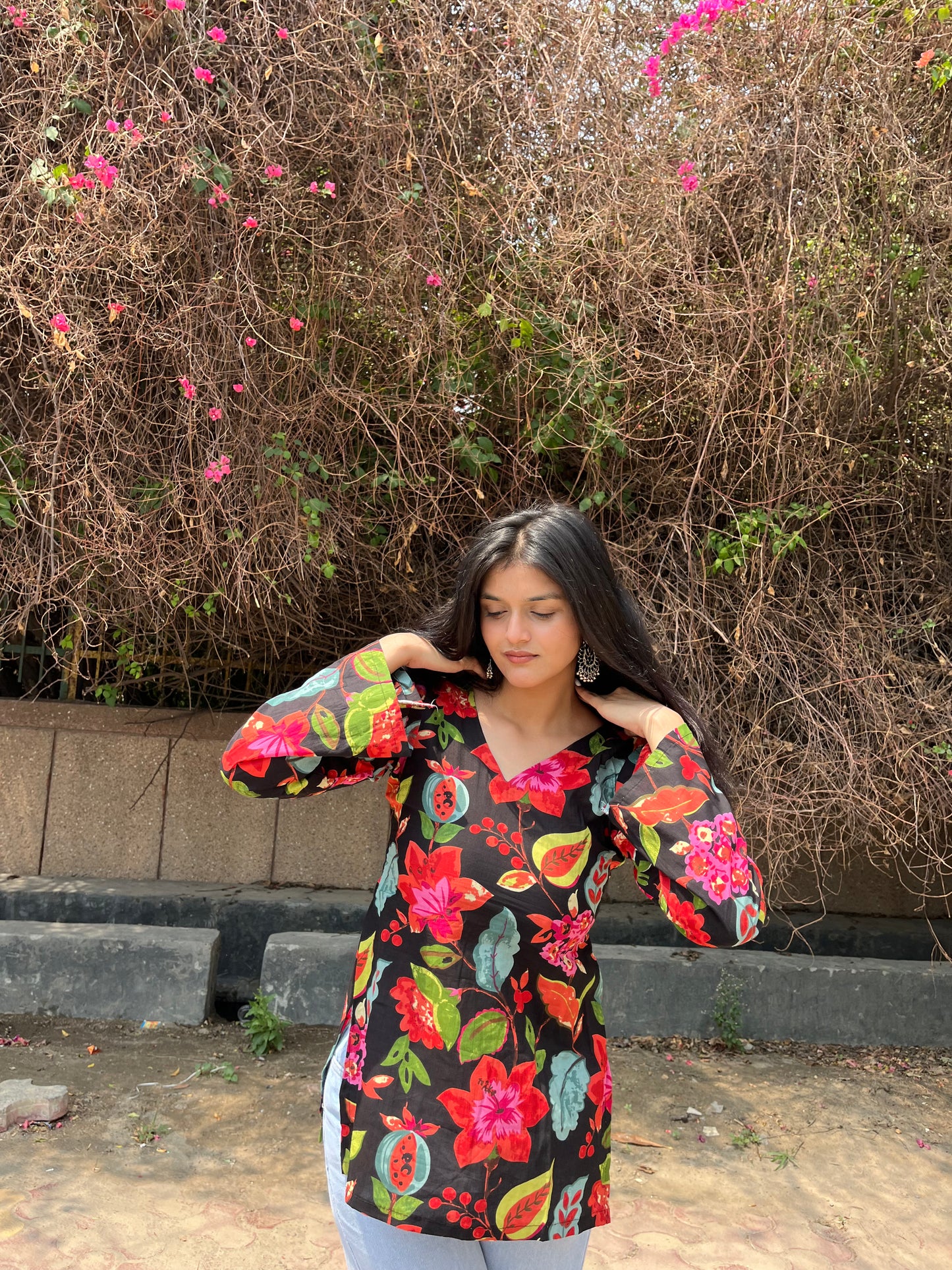 Night Tulip Straight Short Kurti