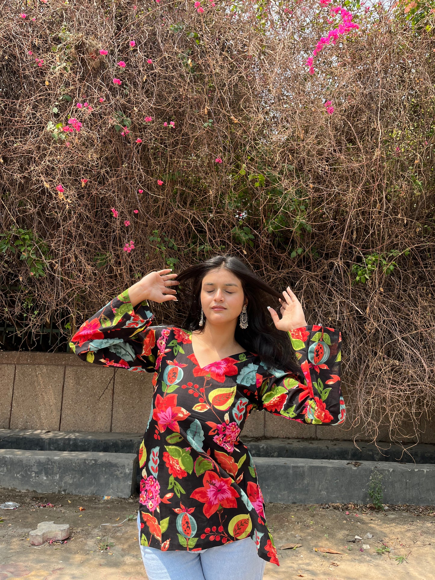 Night Tulip Straight Short Kurti