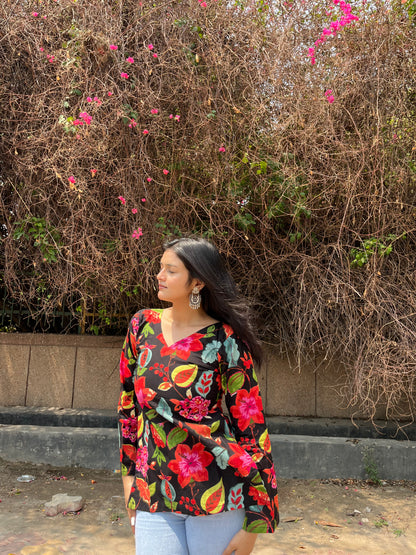 Night Tulip Straight Short Kurti