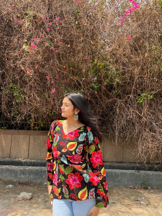 Night Tulip Straight Short Kurti