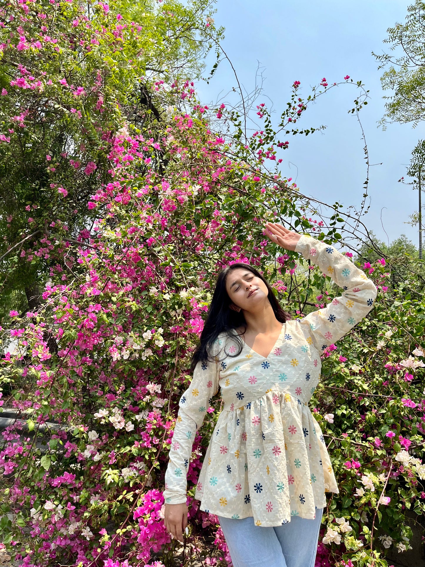 Phulvari Embroided Peeplum Kurti