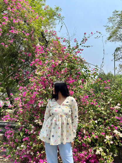 Phulvari Embroided Peeplum Kurti