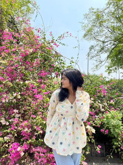 Phulvari Embroided Peeplum Kurti