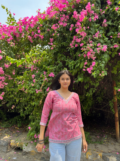 Blossom Straight Short Kurti