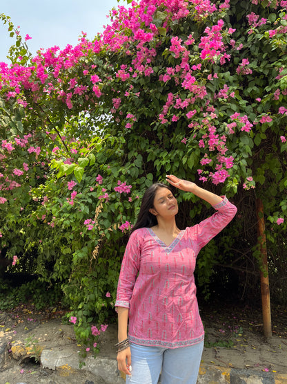 Blossom Straight Short Kurti