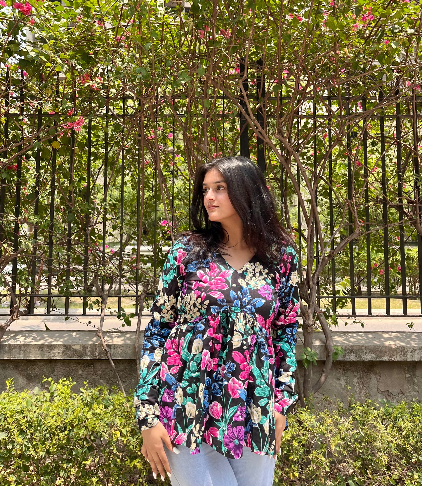 Night Angel Peeplum Short Kurti