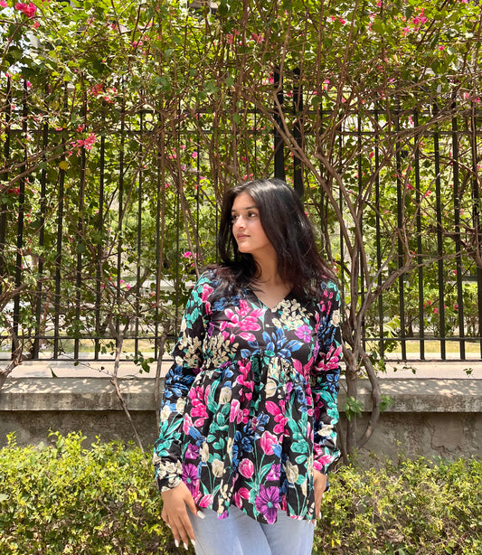 Night Angel Peeplum Short Kurti