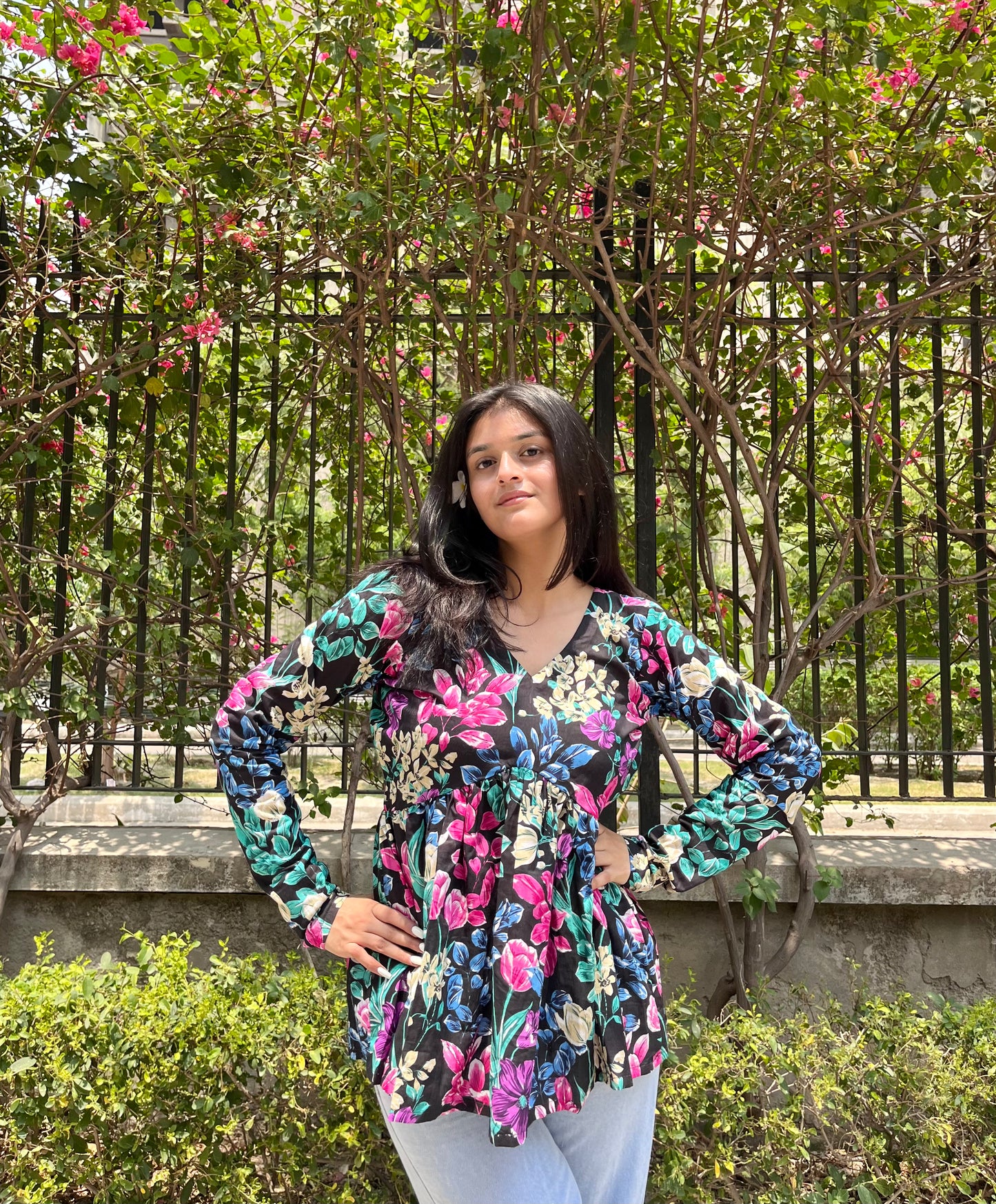 Night Angel Peeplum Short Kurti