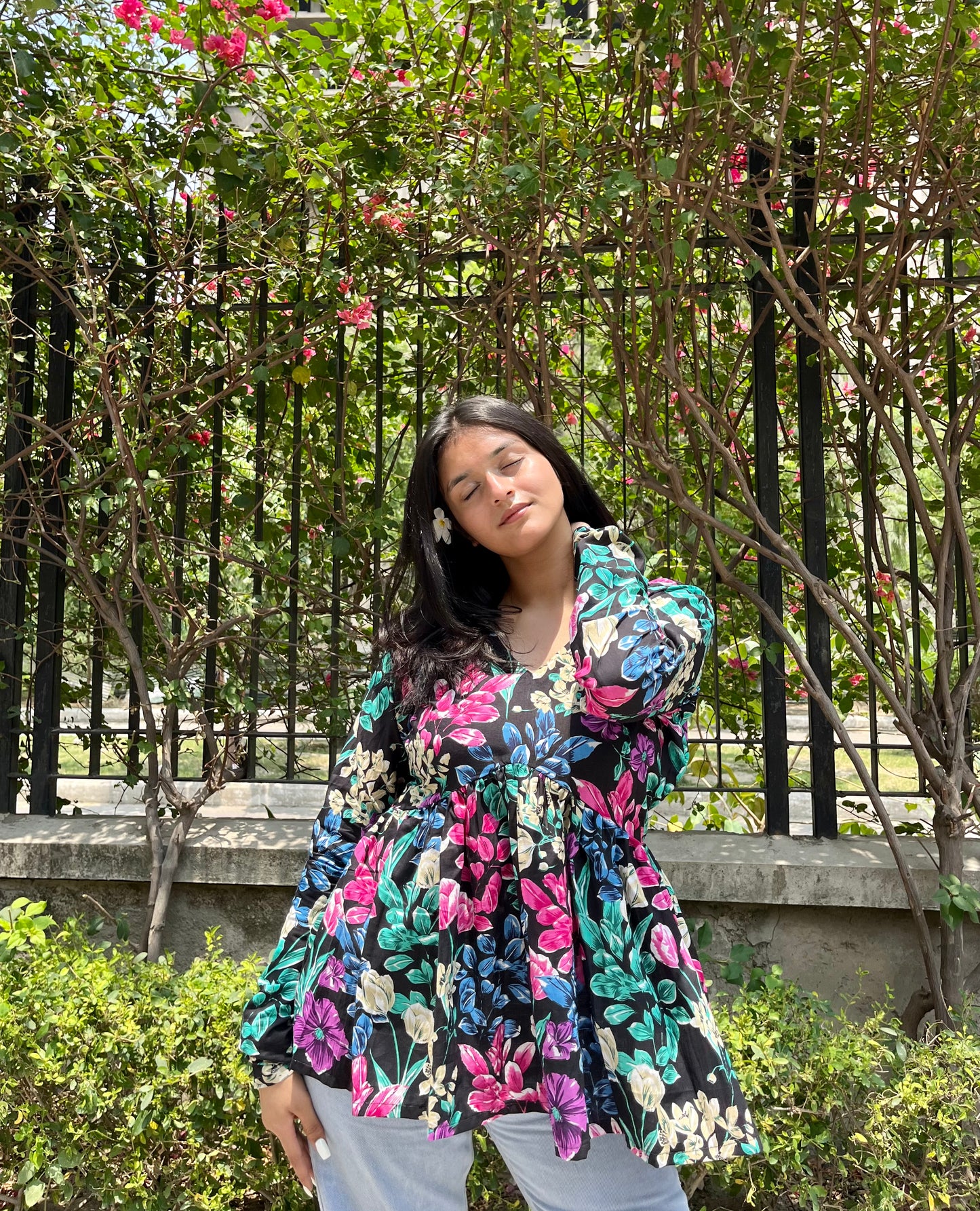 Night Angel Peeplum Short Kurti