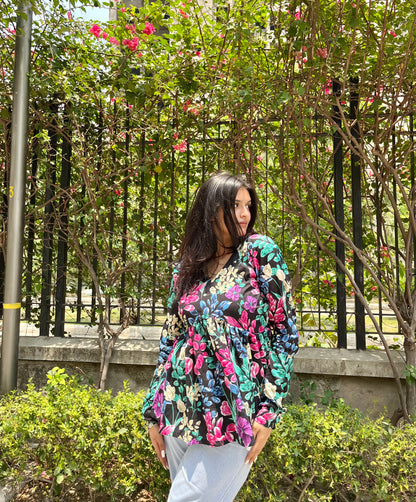 Night Angel Peeplum Short Kurti