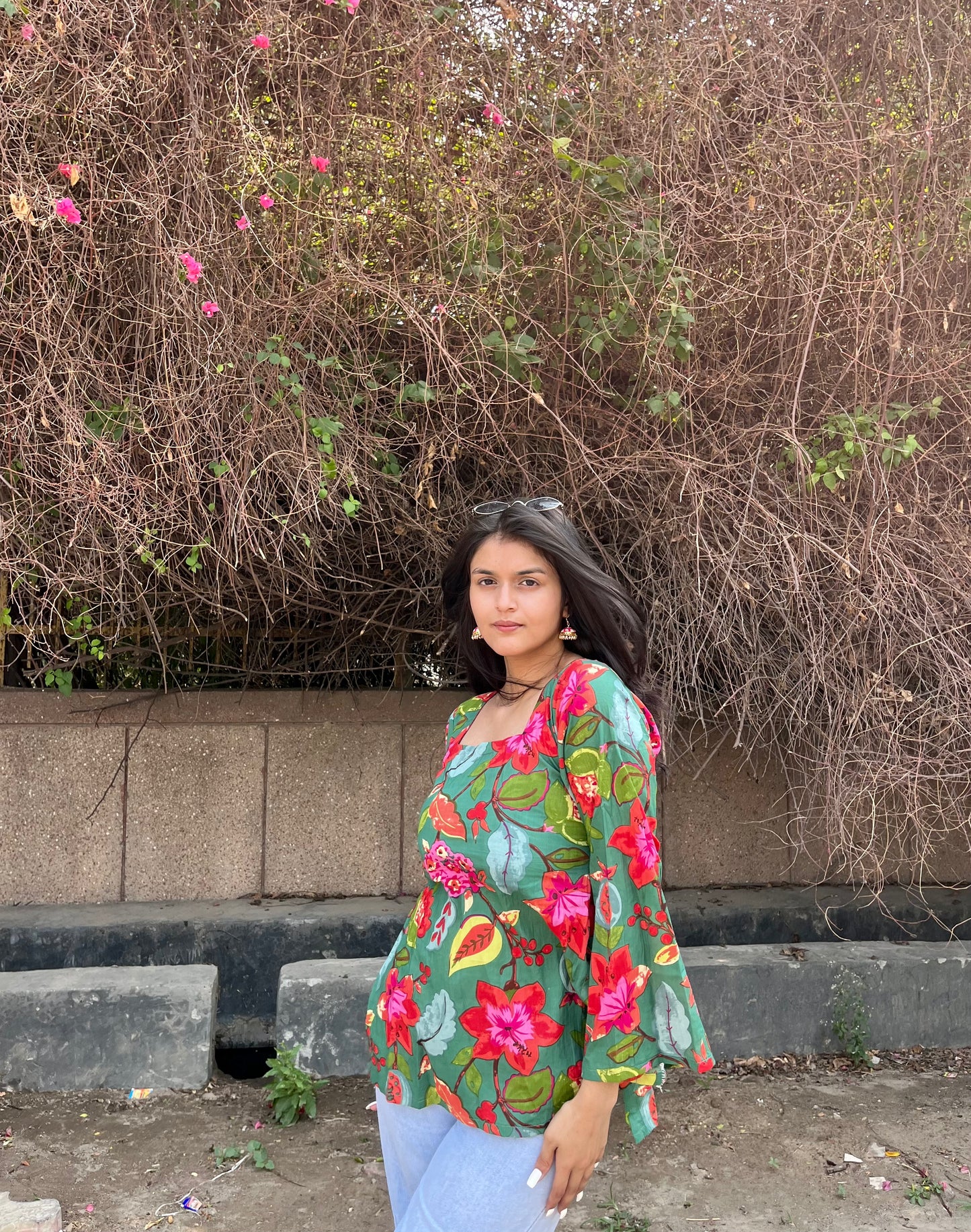 Gardenia Backless Straight Short Kurti