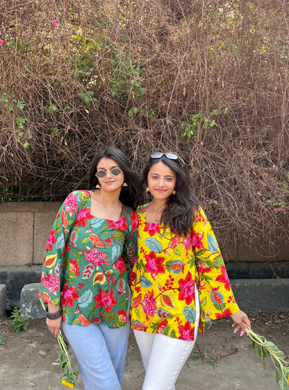 Gardenia Backless Straight Short Kurti