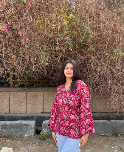 Orchid Corset Back Straight Short Kurti