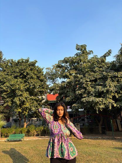 Purple Eyed Short Kurti Top