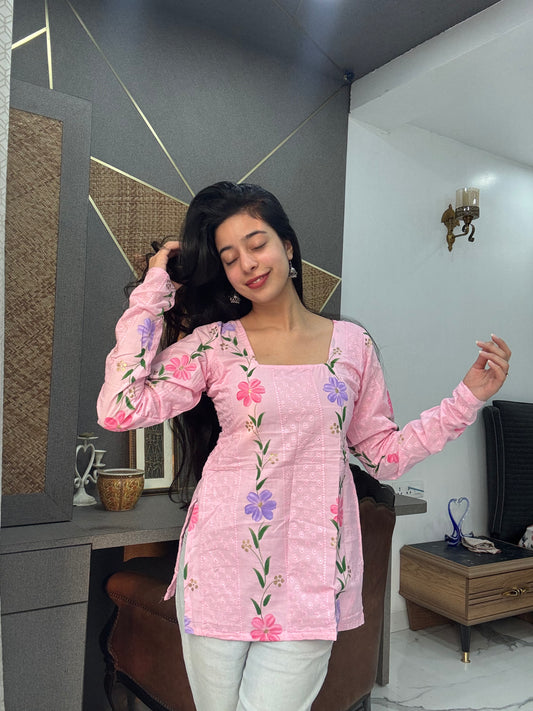 Suhani Handpainted Straight Kurti