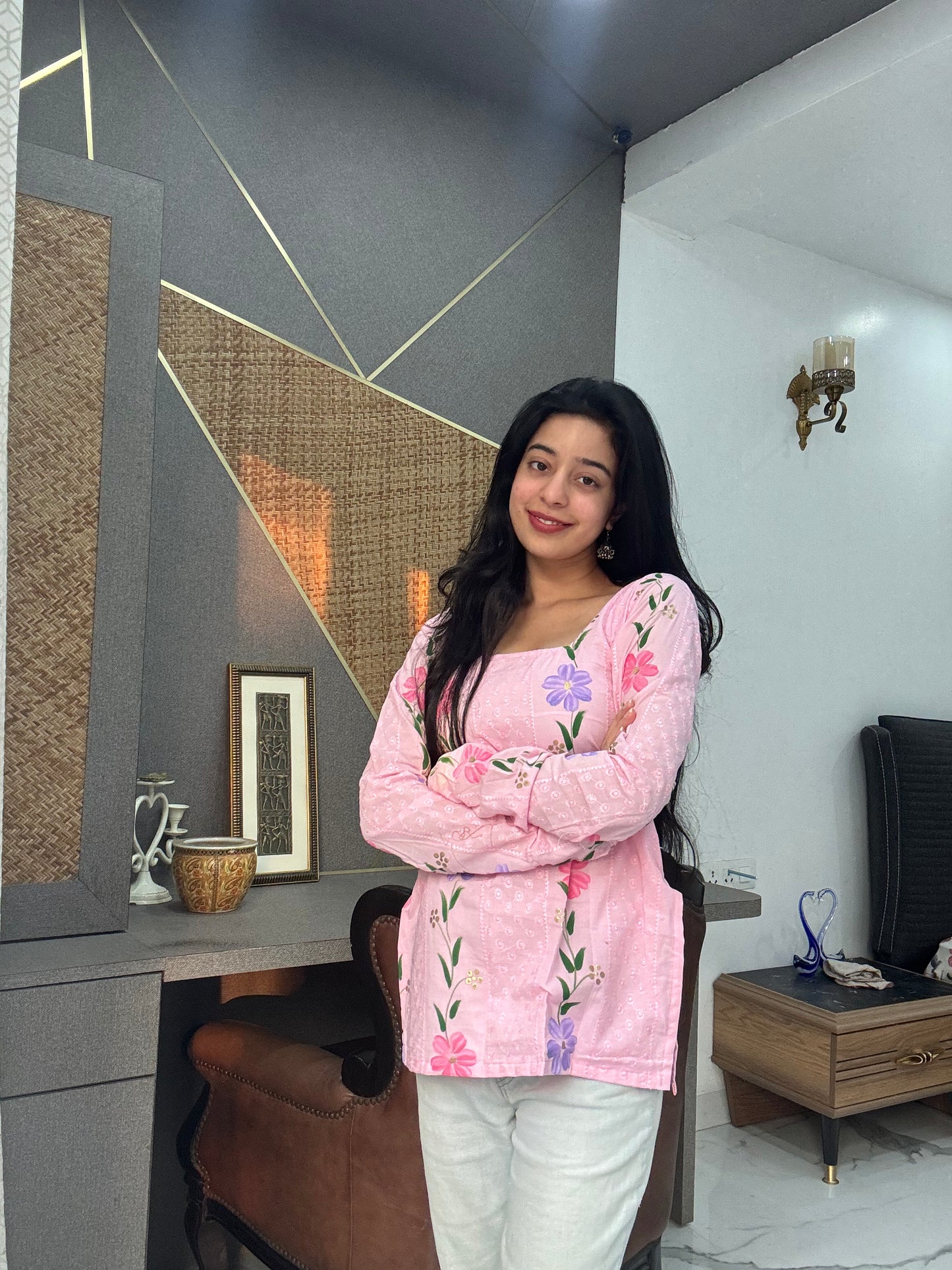 Suhani Handpainted Straight Kurti