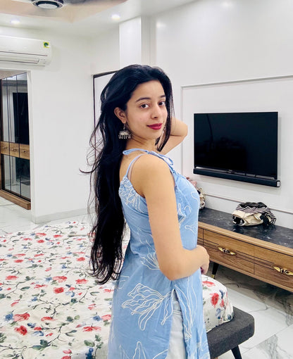 Saaz Embroidered Long Kurti