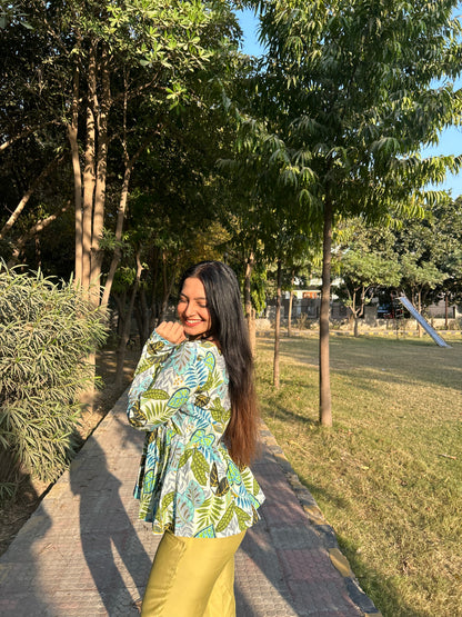 Tropical Short Kurti Top