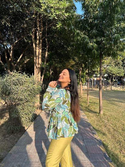 Tropical Short Kurti Top