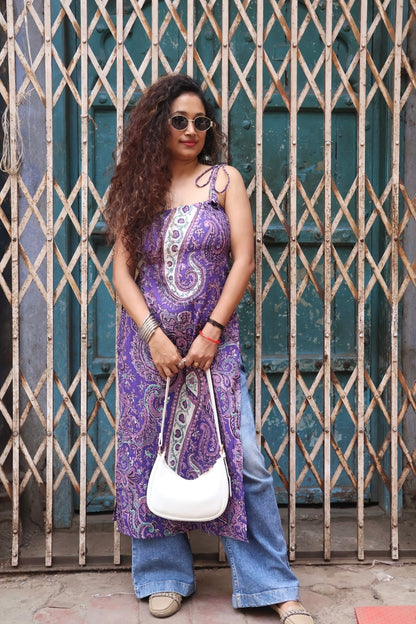 Meethi Tie-up Straps Long Kurti