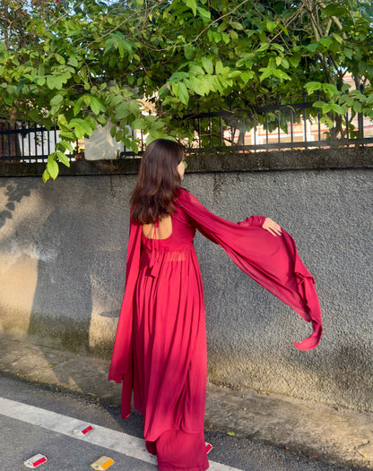 Maroon Anarkali